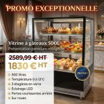 Réfrigérateur commercial - 500 l - 120 cm - sur roues