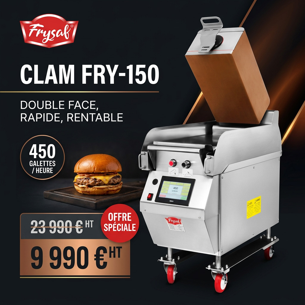 Clam – 1 plaque de cuisson Frysaf FRY-150
