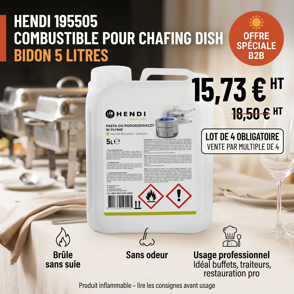 Combustible pour chafing dish en bidon