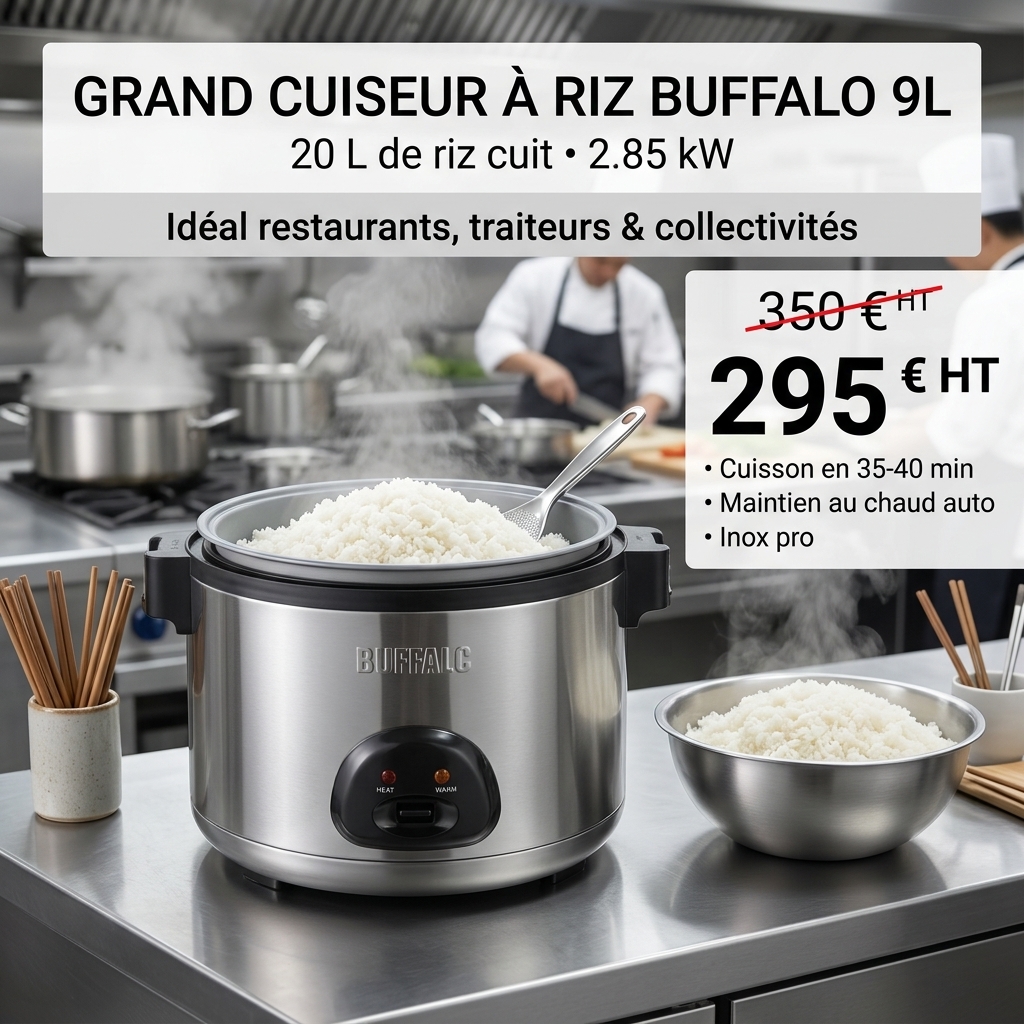 Cuiseur à riz professionnel Buffalo 9L