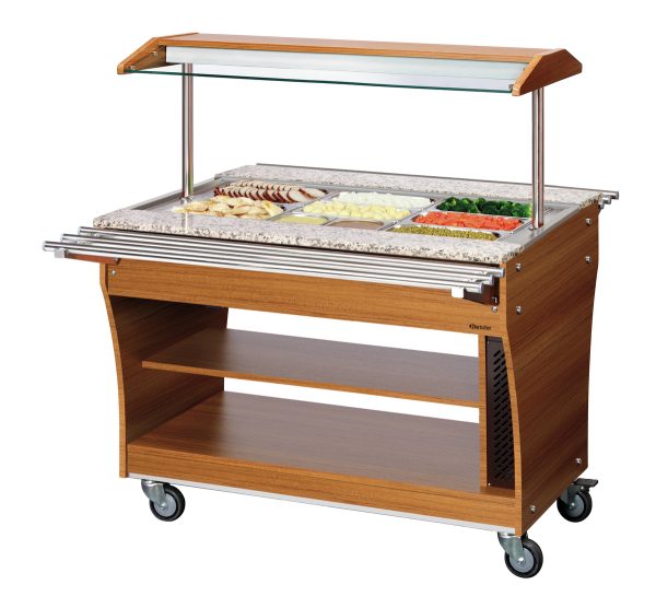 Chariot buffet, chaud, 3x 1/1GN Bartscher - référence 125614 - vue produit
