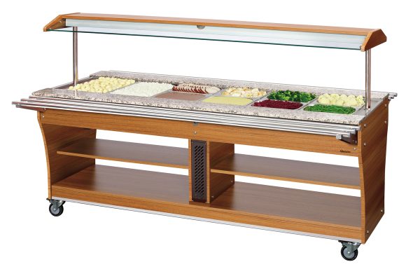Chariot buffet, chaud, 6×1/1GN Bartscher - référence 125624 - vue produit