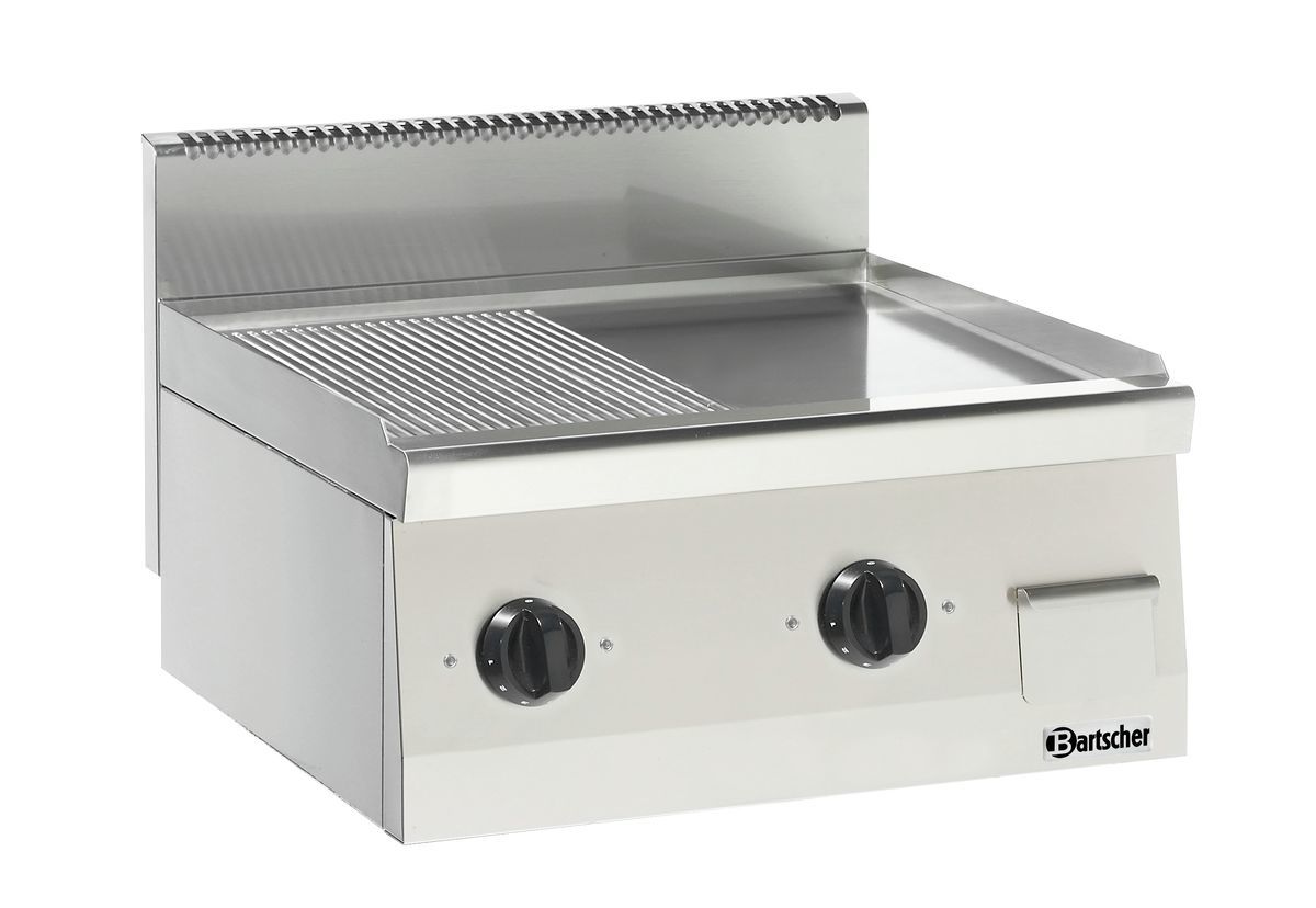 132255 Plaque grill 600, B600, 1/2-1/2 - Bartscher – Image 1