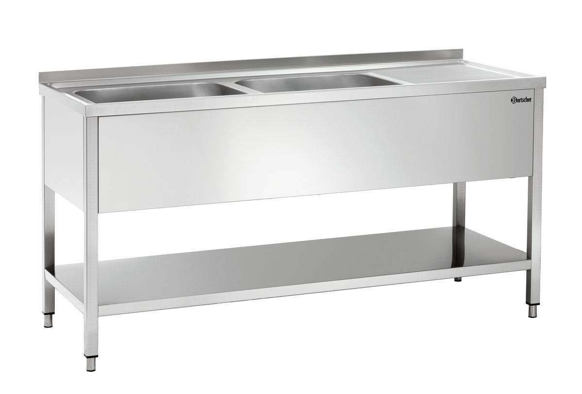 306300 Plonge laverie 700, L1600 2bass. GA - Bartscher – Image 1