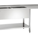 Plonge laverie 700, L1600 2bass. GA - Bartscher