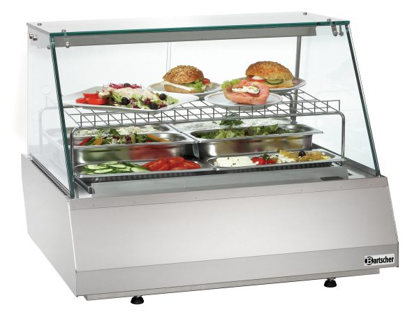 Vitrine réfrig. 2/1 GN, verre plat Bartscher - référence 406055