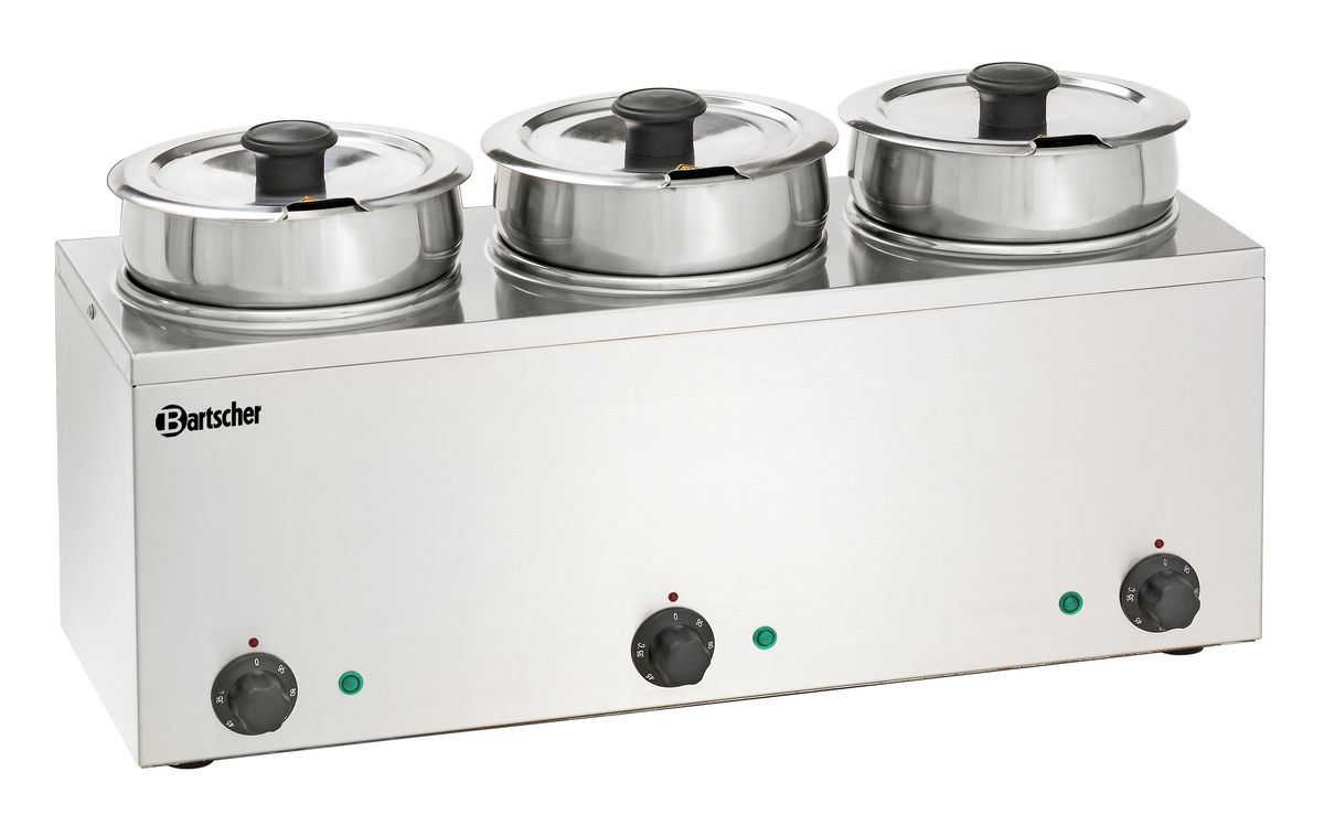 607035 Bain Marie Hotpot, 3x pot, 3,5 L - Bartscher – Image 1