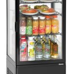 Mini vitrine réfrigérée 78 L, noire - Bartscher