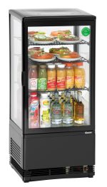 Mini vitrine réfrigérée 78 L, noire - Bartscher