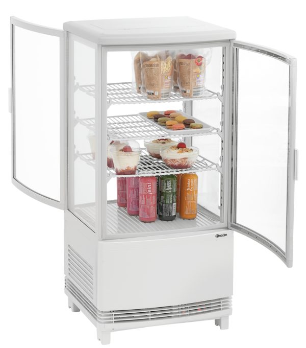 Mini vitrine réfrigérée 75L2T blanc Bartscher - référence 700287 - vue produit
