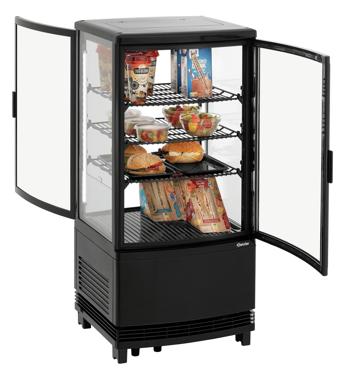 700387_2 Mini vitrine réfrigérée 75L2T noir - Bartscher – Image 1