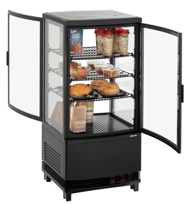Mini vitrine réfrigérée 75L2T noir Bartscher - référence 700387 - vue produit