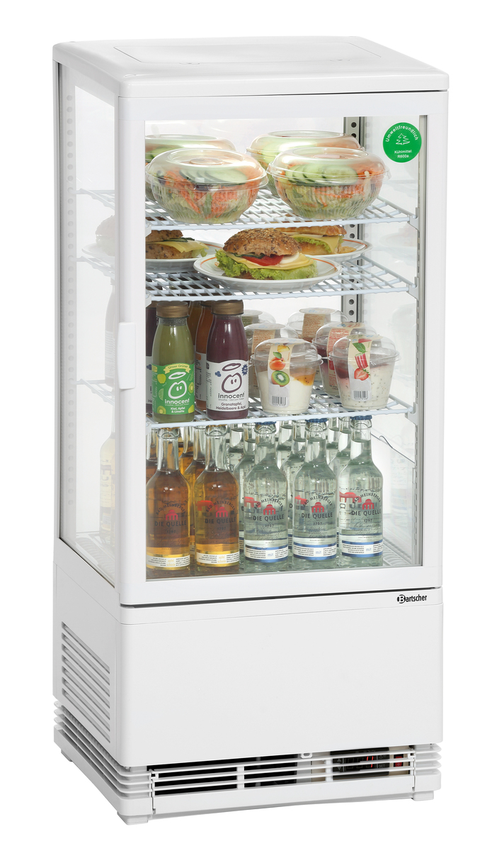 700578G_1 Mini vitrine réfrigérée 78 L, blanche - Bartscher – Image 1