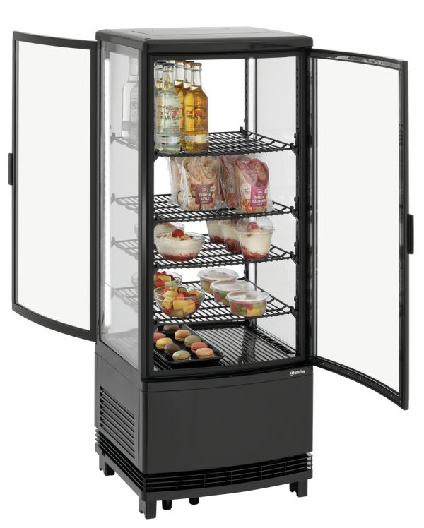 Mini vitrine réfrigérée 98L2T noir Bartscher - référence 700698