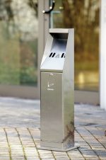 Cendrier sur colonne, argent - Bartscher – Image 4