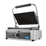 Grill contact - rainuré - plaque de gril simple - 33,5 cm - Maxima