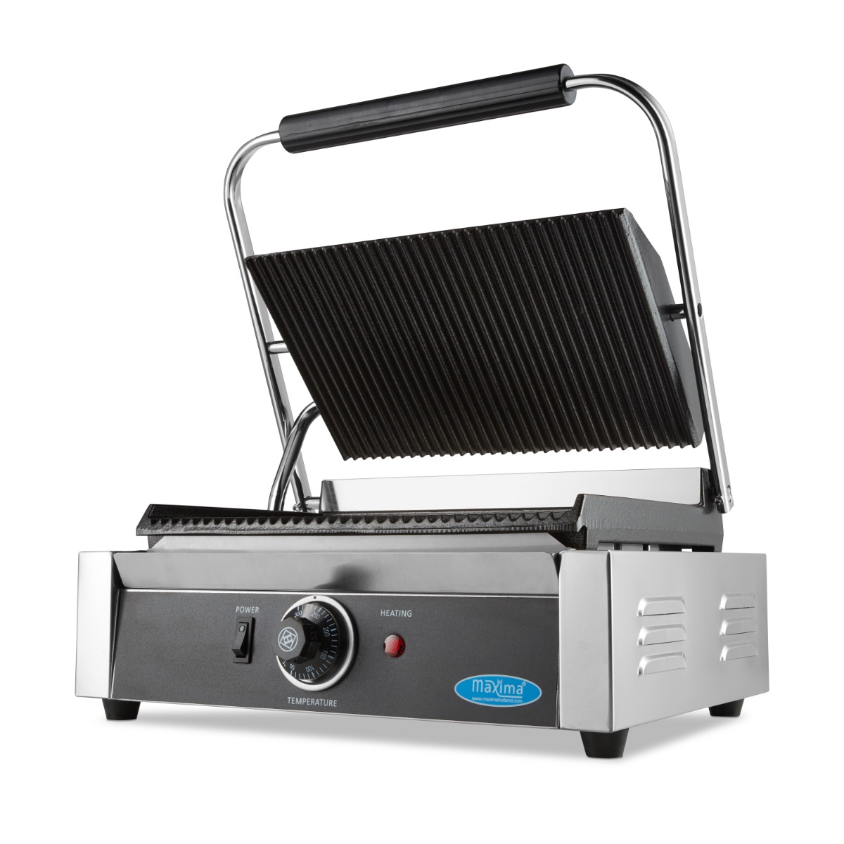 Grill contact - rainuré - plaque de gril simple - 33,5 cm Grill contact - rainuré - plaque de gril simple - 33,5 cm - Maxima – Image 1