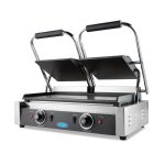 Grill contact - lisse - plaque de gril double - 2 x 22 cm - Maxima