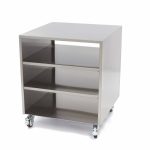 Table de machine en acier inoxydable - 60 x 60 cm - capacité de charge de 120 kg - sur roues - Maxima