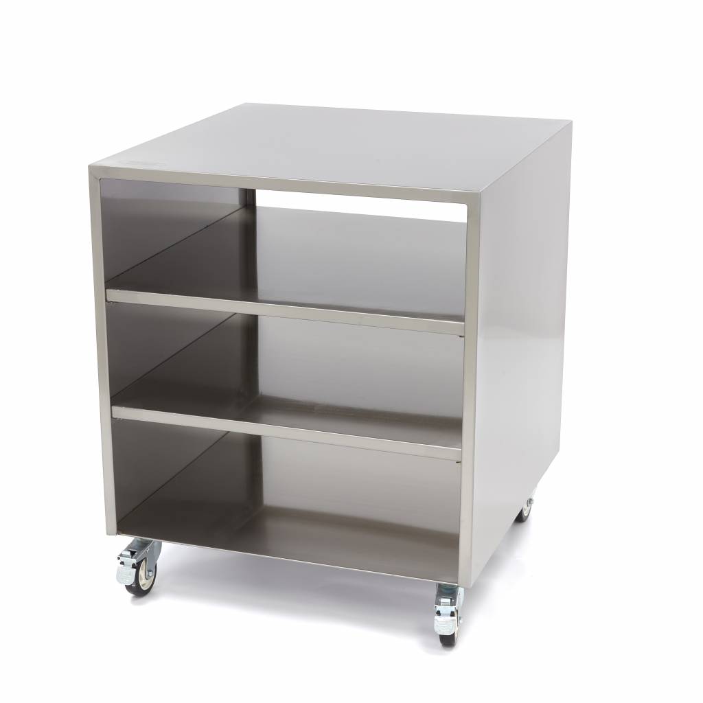 Table de machine en acier inoxydable - 60 x 60 cm - capacité de charge de 120 kg - sur roues Table de machine en acier inoxydable - 60 x 60 cm - capacité de charge de 120 kg - sur roues - Maxima – Image 1
