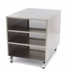 Table de machine en acier inoxydable - 60 x 80 cm - capacité de charge de 120 kg - sur roues - Maxima