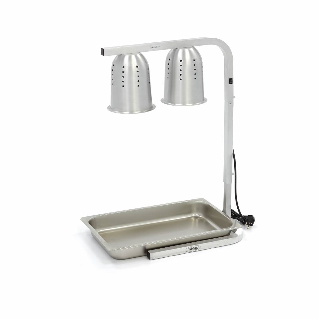 Lampe chauffante - 2 lampes - incl 2 lampes et 1 récipient 1/1 GN Lampe chauffante - 2 lampes - incl 2 lampes et 1 récipient 1/1 GN - Maxima – Image 1