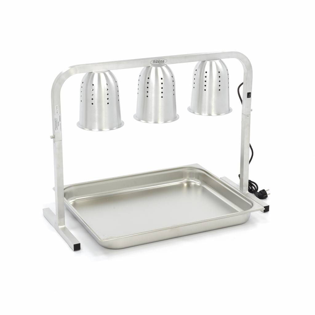 Lampe chauffante - 3 lampes - incl 3 lampes et 1 récipient 2/1 GN Lampe chauffante - 3 lampes - incl 3 lampes et 1 récipient 2/1 GN - Maxima – Image 1