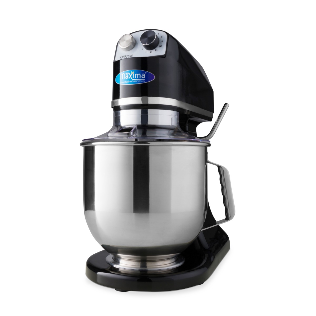 Mixer planétaire - 7 L - jusqu'à 2 kg de pâte - noir Mixer planétaire - 7 L - jusqu'à 2 kg de pâte - noir - Maxima – Image 1
