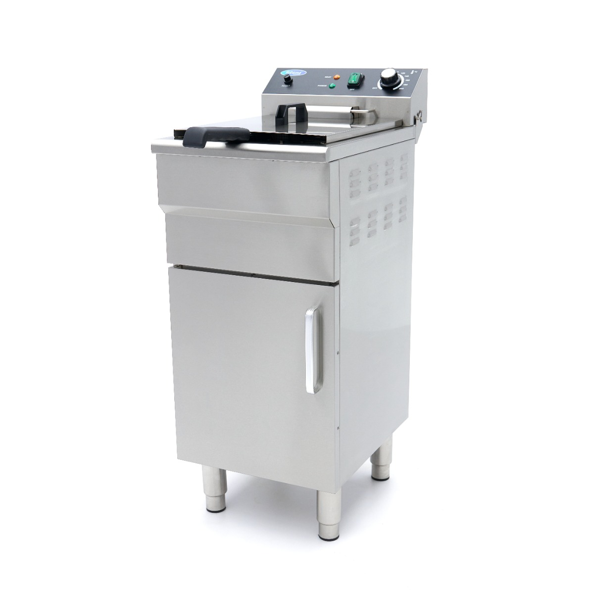 Friteuse - 16 L - 1 panier - avec robinet de vidange et support - 230V Friteuse - 16 L - 1 panier - avec robinet de vidange et support - 230V - Maxima – Image 1