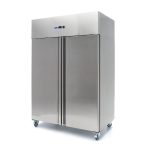 Congélateur - 1200 L - 6 étagères réglables (2/1 GN) - acier inoxydable - sur roulettes - Maxima