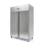 Réfrigérateur - 800 L - 6 étagères réglables - acier inoxydable - sur roulettes - Maxima