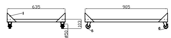 SUPPORT POUR SALADETTE 2 PORTES - Combisteel SUPPORT POUR SALADETTE 2 PORTES - Combisteel – Image 1