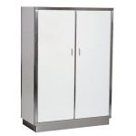 ARMOIRE DE PORCELAINE EN ACIER INOX 3 PORTES 5 NIVEAUX 1880 - Combisteel