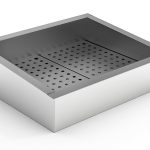 BAC À GLACE PILÉE INCLINÉ 2/1 GN AISI 304 VIDANGE CÔTÉ FONCTIONNEMENT - Combisteel