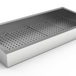 BAC À GLACE PILÉE INCLINÉ 4/1 GN AISI 304 VIDANGE CÔTÉ FONCTIONNEMENT - Combisteel