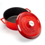 LAVA POÊLE À FRIRE EN FONTE Ø24 ROUGE - Combisteel – Image 2