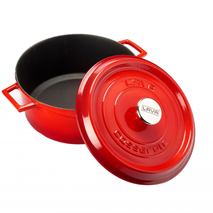 LAVA POÊLE À FRIRE EN FONTE Ø24 ROUGE - Combisteel LAVA POÊLE À FRIRE EN FONTE Ø24 ROUGE - Combisteel – Image 1