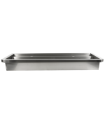 ÉVIER INOX 2 ROBINETS 1200MM BOUCHON DE VIDANGE ET COUVERCLE ANTI-ÉCLABOUSSURES INCLUS, À L'EXCLUSION DU ROBINETS - Combisteel – Image 3