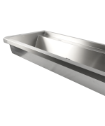 ÉVIER INOX 4 ROBINETS 2400MM BOUCHON DE VIDANGE ET COUVERCLE ANTI-ÉCLABOUSSURES INCLUS, À L'EXCLUSION DU ROBINETS - Combisteel – Image 5