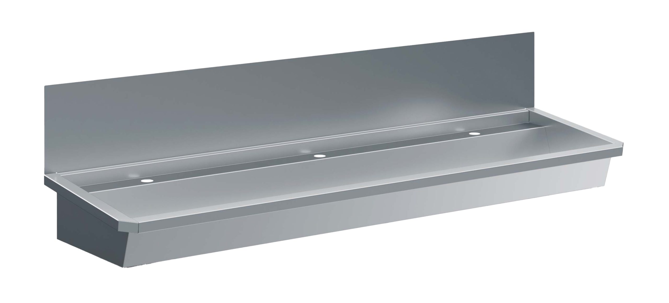 ÉVIER INOX 3 ROBINETS 1800MM BOUCHON DE VIDANGE ET COUVERCLE ANTI-ÉCLABOUSSURES INCLUS, À L'EXCLUSION DU ROBINETS - Combisteel ÉVIER INOX 3 ROBINETS 1800MM BOUCHON DE VIDANGE ET COUVERCLE ANTI-ÉCLABOUSSURES INCLUS, À L'EXCLUSION DU ROBINETS - Combisteel – Image 1