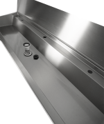 ÉVIER INOX 3 ROBINETS 1800MM BOUCHON DE VIDANGE ET COUVERCLE ANTI-ÉCLABOUSSURES INCLUS, À L'EXCLUSION DU ROBINETS - Combisteel – Image 5