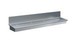 ÉVIER INOX 4 ROBINETS 2400MM BOUCHON DE VIDANGE ET COUVERCLE ANTI-ÉCLABOUSSURES INCLUS, À L'EXCLUSION DU ROBINETS - Combisteel