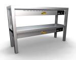 ÉTAGÈRE CHAUFFANTE EN CÉRAMIQUE 2 NIVEAUX 1000 6 HEATERS OF 250W - Combisteel – Image 2