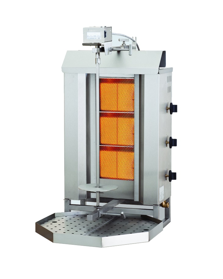 GYROS GRILL DE GAZ MOTEUR AU-DESSUS 3 ZONES DE CHAUFFAGE - Combisteel GYROS GRILL DE GAZ MOTEUR AU-DESSUS 3 ZONES DE CHAUFFAGE - Combisteel – Image 1