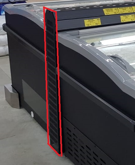 CONGÉLATEUR BAHUT CONNEXION CÔTÉ NOIR POUR ÎLOT SANS ÉLÉMENT DE LA TÊTE - POUR 7072.0100-0110-0115 - Combisteel