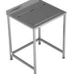 PLAN DE TRAVAIL AVEC BAC D'ÉGOUTTAGE INTÉGRÉ 700X650 - Combisteel