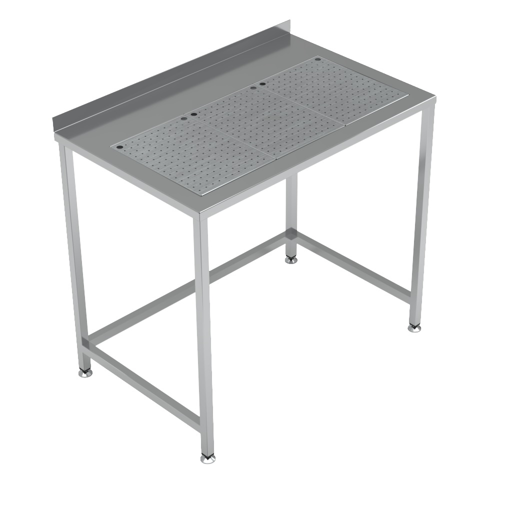 PLAN DE TRAVAIL AVEC BAC D'ÉGOUTTAGE INTÉGRÉ 1000X650 - Combisteel PLAN DE TRAVAIL AVEC BAC D'ÉGOUTTAGE INTÉGRÉ 1000X650 - Combisteel – Image 1