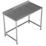 PLAN DE TRAVAIL AVEC BAC D'ÉGOUTTAGE INTÉGRÉ 1200X650 - Combisteel