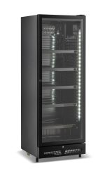 RÉFRIGÉRATEUR 1 PORTE EN VERRE NOIR SVE-450 BL - Combisteel