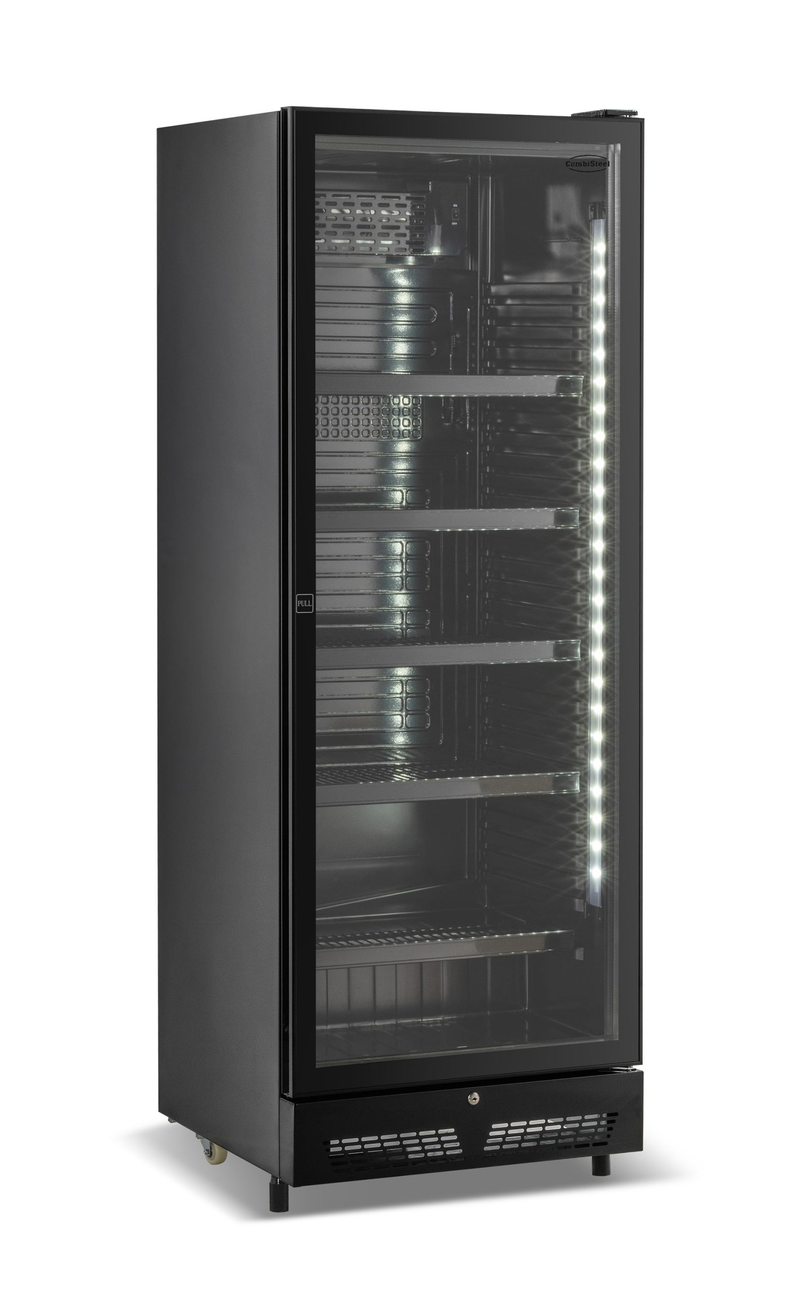 RÉFRIGÉRATEUR 1 PORTE EN VERRE NOIR SVE-450 BL - Combisteel RÉFRIGÉRATEUR 1 PORTE EN VERRE NOIR SVE-450 BL - Combisteel – Image 1